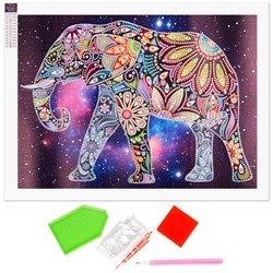 Набор для творчества Картина Стразами на Холсте Светится в Темноте Индийский Слон 25х35см MA-KN0101-11 в Самаре