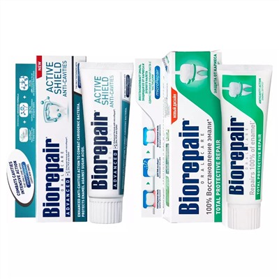 Набор зубных паст для комплексной защиты зубов и эмали, 2х75 мл