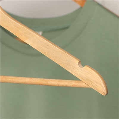 Набор плечиков-вешалок для одежды с перекладиной Доляна, 3 шт, размер 44-46, клён, сорт В