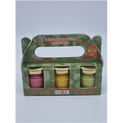 173  Подарочный набор  мед микс малина, облепиха, лимон и имбирь   «23 Февраля»