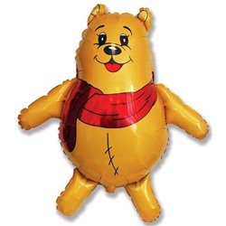 Шар Фигура, Медвежонок в шарфике / Scarf Bear (в упаковке) 33"/83 см