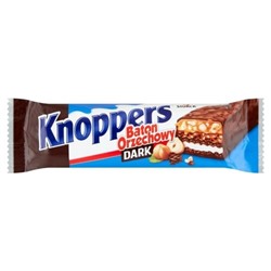 Шоколадный батончик Knoppers dark peanut 40гр