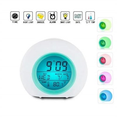 Часы-будильник сенсорный музыкальный Color Change Light с LED-подсветкой