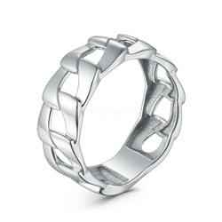 Кольцо из серебра родированное - Цепь к-4612-р