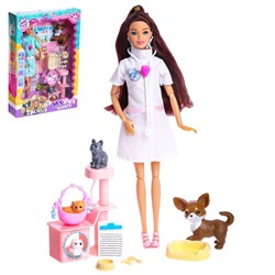 Кукла модель «Ветеринар» с аксессуарами, МИКС, уценка