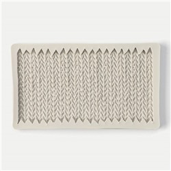 Молд Доляна «Вязание», силикон, 19,7×11,5×1,3 см, цвет серый