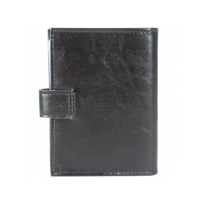 Обложка для авто+паспорт-Croco-ВП-1031  (с хляст, 5 внут карм)  натуральная кожа черный матовый (3)  212678