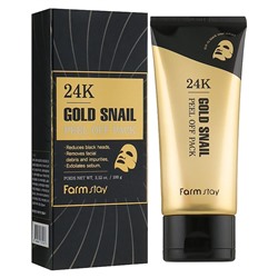 Маска-пленка с золотом и муцином улитки Farmstay Gold Snail Peel Off Pack 100 г