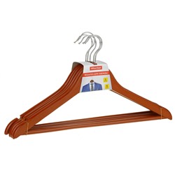 Вешалка-плечики OfficeClean, набор 5шт., деревянны