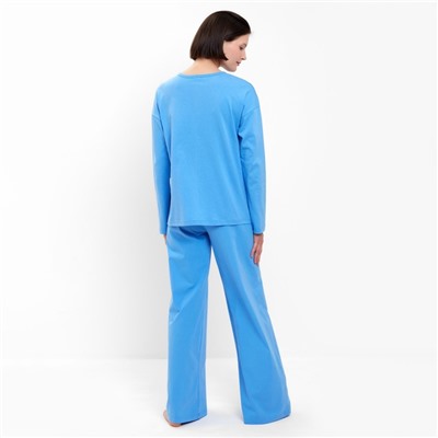 Пижама женская (джемпер, брюки) MINAKU: Home collection цвет голубой, р-р 42