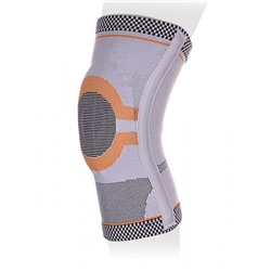 Бандаж на коленный сустав с силиконовым пателлярным кольцом и двумя боковыми спиральными ребрами жесткости Ttoman KS-E03