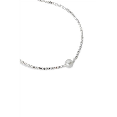 Колье с жемчужной бусиной ожерелье цепочка с подвеской украшение на шею из жемчуга "Все о Еве" MERSADA #925946