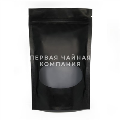 Пакет для чая металлизированный с зип-локом, цвет черный, 200 г