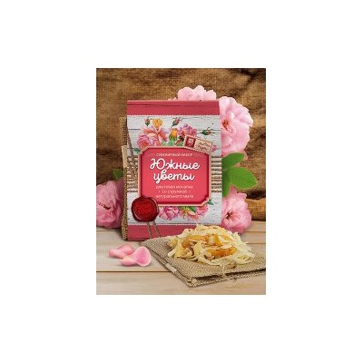 Джутовая мочалка "Южные цветы" со стружкой мыла "Долина роз", "Розовое", "Слезы зари", 82 г