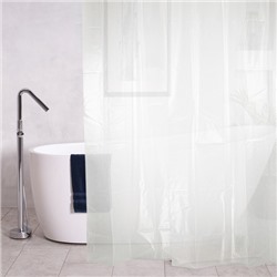 Шторка для ванной комнаты виниловая EVA , с 3D эффектом , матовая , 12 прозрачных колец BRIMIX 04-01