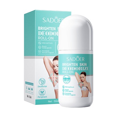 Дезодорант-антиперспирант 48 часов с отбеливающим эффектом SADOER Brighten skin deodorize roll-on, 50 мл