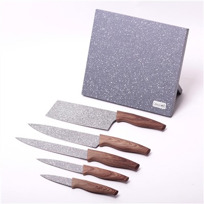 Набор кухонных ножей 6 предметов Kamille KM-5045 (5 ножей на магнитной подставке) оптом