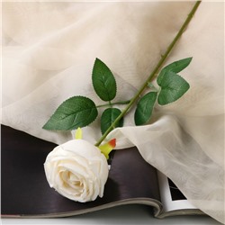 Цветы искусственные "Роза Шёлк" 7х56 см, белый