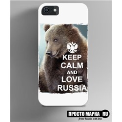Чехол на iPhone с медведем keep kalm
