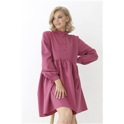 Платье мини из костюмной ткани Розовый