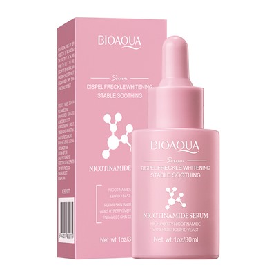 Осветляющая сыворотка для лица с никотинамидом BIOAOUA NIKOTINAMIDE SERUM DISPEL FRECKLE WHITENING STABLE SOOTHING, 30мл