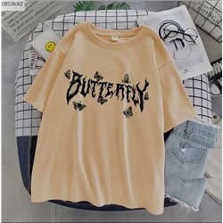 Футболка BUTTERFLY бежевая B53