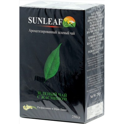 SUNLEAF. Green Tea Jasmine 250 гр. карт.пачка