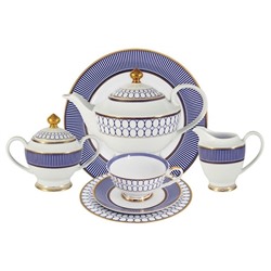Сервиз чайный "Адмиралтейский" 42 предмета на 12 персон (12 чашек 0,2л,12 блюдец,12 тарелок 19см, мо