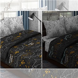 КПБ  Insight  2,0 спальный с европростыней, поплин, 100% хлопок, пл. 118 гр./кв.м.,  Акулы