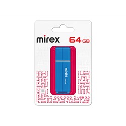 USB 3.0 флэш-накопитель 64 ГБ  Mirex LINE BLUE 64GB (ecopack)