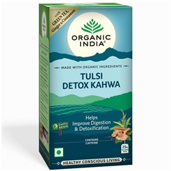 Organic India Tulsi Detox Kahwa Tea /Органик Индия чай Тулси Детокс Кахва, 25 Чайные пакетики
