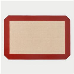 Армированный коврик для выпечки Доляна, силикон, 30×20 см, цвет бежевый