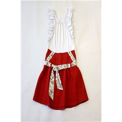 Блуза, юбка  Юнона артикул М6629 белый+красный