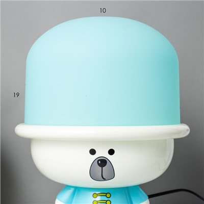 Настольная лампа Собачка E14 15Вт голубой 17х21х28 см RISALUX