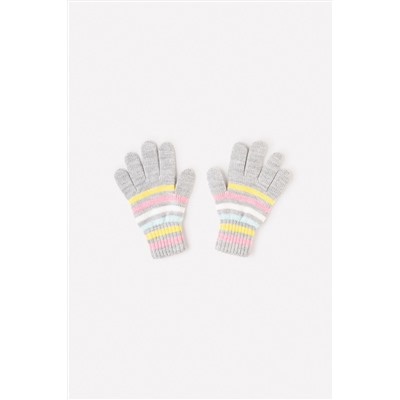 Перчатки  для девочки  КВ 10000/ш/св.серый меланж,светлая бирюза