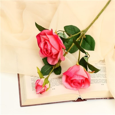 Цветы искусственные "Роза Глория" 8х48 см, малиновый