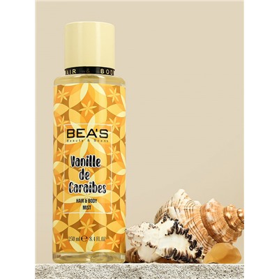 Мист для тела и волос Beas Body & Hair Vanille De Caraibes 250 ml 3 шт.