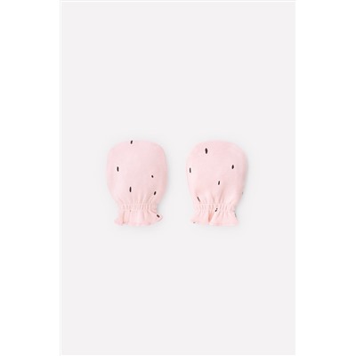 рукавички для новорожденных  К 8506/штрихи на бежево-розовом