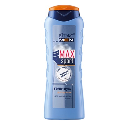 FOR MEN MAX Sport Гель-душ для мытья волос и тела, 400мл