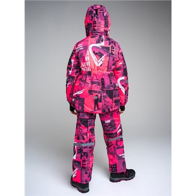 32221479 Комплект текстильный для девочек: куртка, полукомбинезон, разноцветный