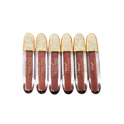 Набор матовых блесков для губ Kiss Beauty Diamond Lip Gloss 6 шт.