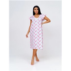 Ночная сорочка женская Текс-Плюс, цвет белый розовый