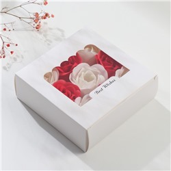 Мыльные лепестки "Красные и белые розы" набор 9 шт 4,5х12,6х12,6 см