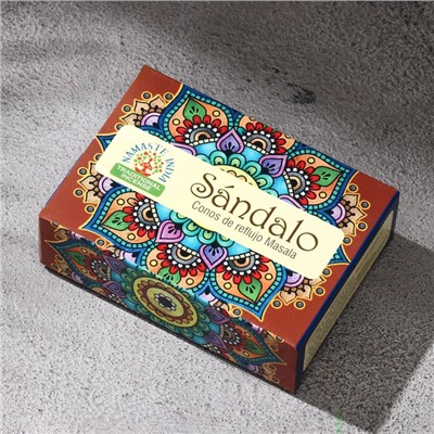 Благовония "Сандал", 10 конусов в упаковке