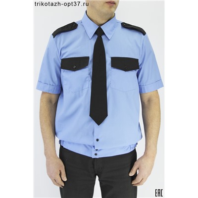 Рубашка охранника, короткий рукав, на поясе