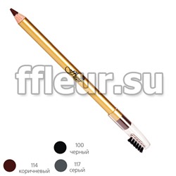 FFLEUR Карандаш коричнев с расчёской Е-7616