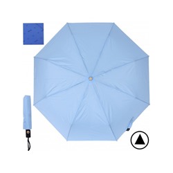 Зонт женский ТриСлона-886А/L 3886 А  (проявляется логотип под дождем),  R=55см,  полуавт;  8спиц,  3слож,  полиэстер,  голубой 212507
