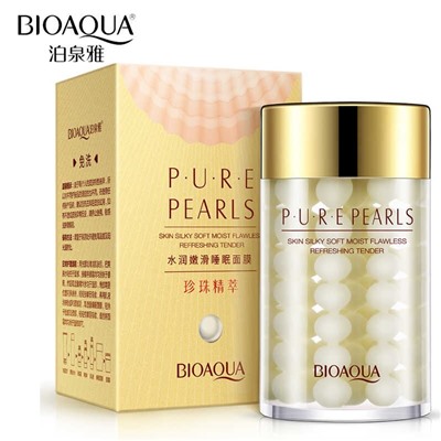 BIOAQUA  Маска для лица Ночная PURE PEARLS Против морщин с экстрактом ЖЕМЧУГА  120г  (BQY4617)