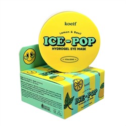 Гидрогелевые патчи для глаз  Koelf Lemon & Basil Ice-Pop Hydrogel Eye Mask с экстрактом лимона и базилика