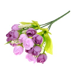 TCV007-01 Искусственные цветы Розочки, 24х9см, цвет фиолетовый